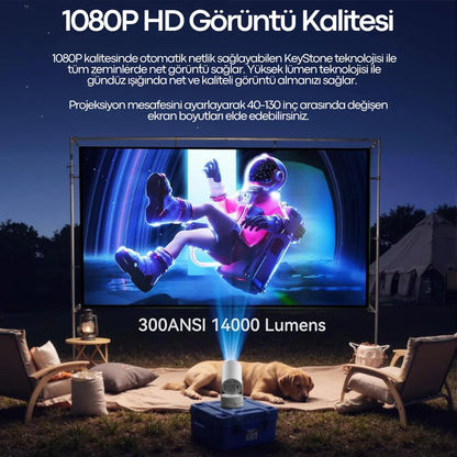 Ambiya - Taşınabilir Sinema Projektörü 4K Ultra HD