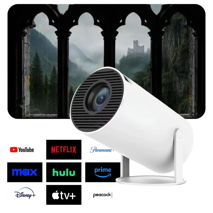 Ambiya - Taşınabilir Sinema Projektörü 4K Ultra HD